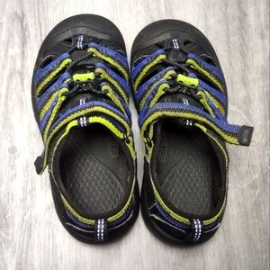 Blue & green Keen sandals size 12